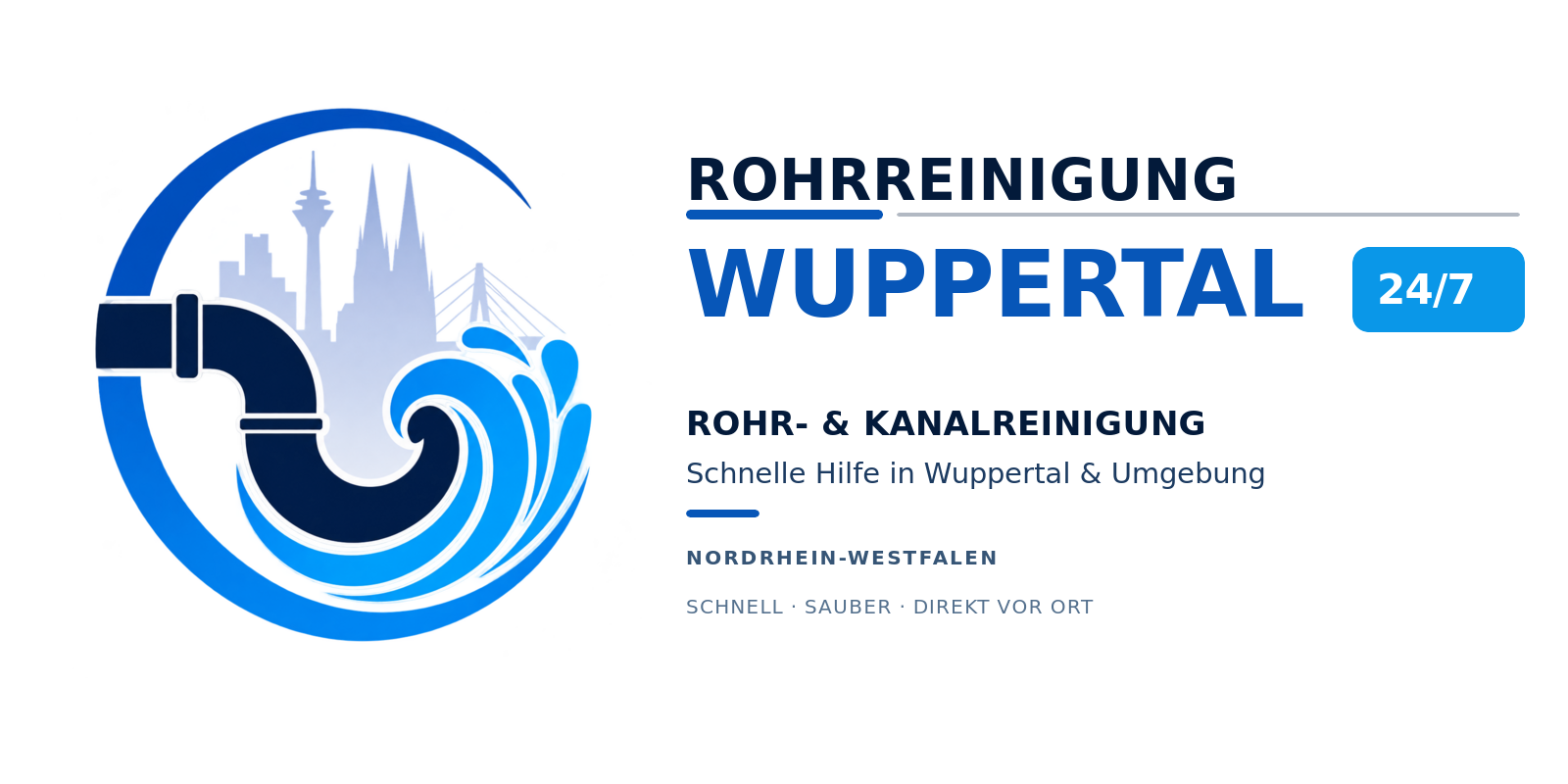 Wuppertal Rohrreinigung Kanalreinigung Notdienst Logo